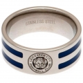 Leicester City FC Farbstreifen Ring TA1671 (Large) (Silber/Blau)