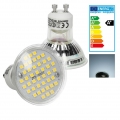 ECD Germany 1er Set LED Lampe GU10 44SMD Spot 3W - ersetzen 25W Glühbirne - aus Glas - 251 lumen - Kaltweiß 6000K - Leuchtmittel