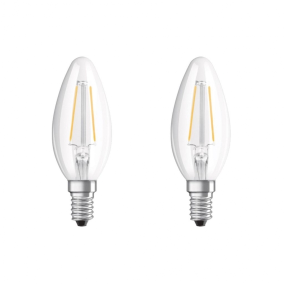 Bellalux LED Classic B40 Filament Kerze E14 Leuchtmittel 4W＝40W Warmweiß klar