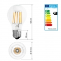 ECD Germany 10er Pack LED Filament Birne E27 10W - Classic Edison - Warmweiß 2800K - 1085 Lumen - AC 220-240V - erstezt ca. 50W 