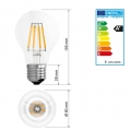 ECD Germany 10er Pack E27 LED Birne Filament 8W - AC 220-240V - 816 Lumen - 120° Abstrahlwinkel - Warmweiß 2800K - ersetzt 45W G