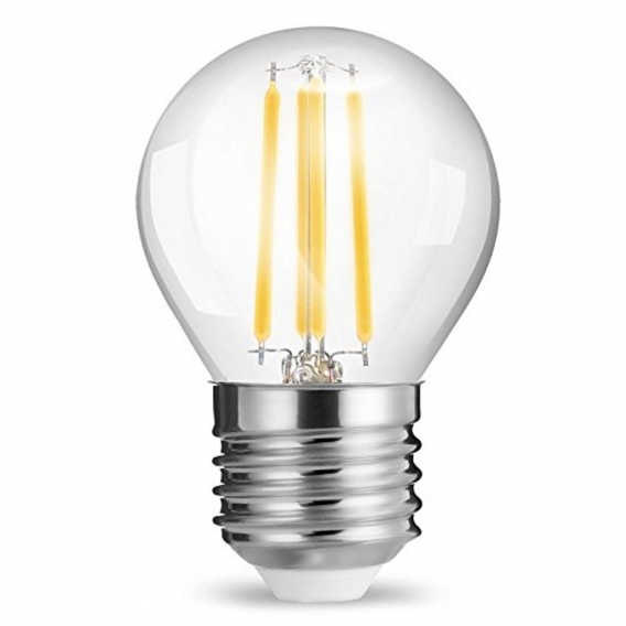 10x E27 Filament | LED Leuchtmittel | 4 Watt | Lampe Leuchte Beleuchtung Birne Glühlampe | Kugel G45 | 400 Lumen warmweiß (3000 