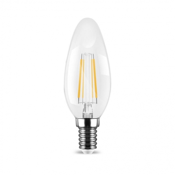 3x E14 Filament C35 | LED | Leuchtmittel | Lampe | Birne | Leuchte | Beleuchtung | Form: Kerze | 4W | 400 Lumen | Dimmbar | warm