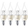 4x Philips LED Kerze Clear WarmGlow 4W＝25W E14 A+ 250lm 2700K WarmWhite Dimmbar