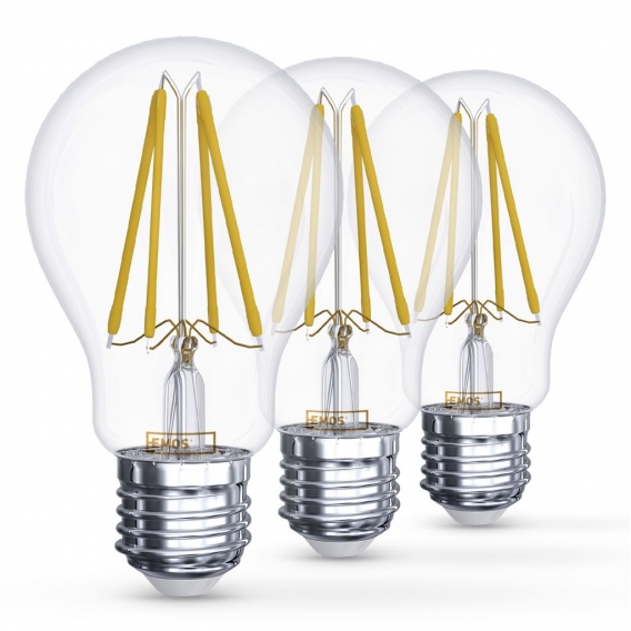 EMOS LED-Glühbirnen 7W Filament E27 - warmweiß - Vintage-Design-Birne mit 25.000 h Lebensdauer - 2700K, 806 lm, 230V, hoher Farb