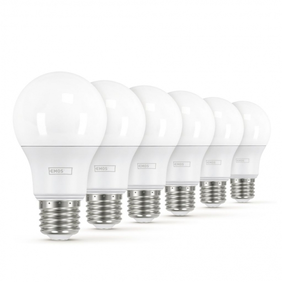 EMOS LED-Glühbirnen 8W Standard E27 - warmweiß - 30.000 h Lebensdauer - 2700K, 806 lm, hoher Farbwiedergabe-Index - Keine Aufwär