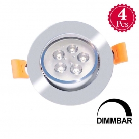 More about 4 Stück 5W LED Dimmbarer Deckeneinbaustrahler + Driver Downlight Äquivalent 40W Halogenlampe AC 230V Warmweiß 2700K