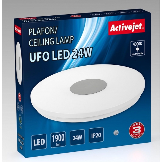 ActiveJet AJE-UFO 24w Silber, White led Deckenleuchte a++
