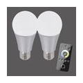 E27 2er-Set Q-LED Leuchtmittel + Fb. 8,50W 650lm 2700-5000K