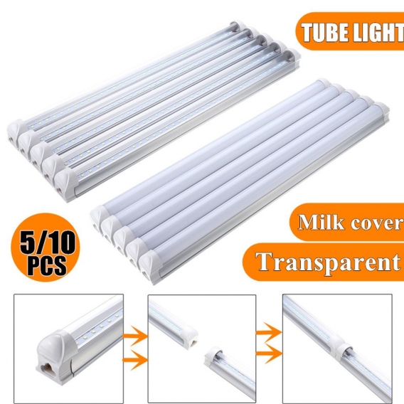 5Pcs 12W Slim Linear Light Tube LED Leuchtstofflatten Licht Shop Lights