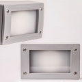 FIONA Aussen LED Wandleuchte Grau H120xB200mm 1x3W GX53 3000K 50000h 350lm Warmweiß IP67 | Treppenbeleuchtung Stufenbeleuchtung 