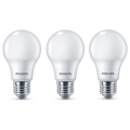 Philips LED Lampe ersetzt 40W, E27 Standardform A60, weiß, warmweiß, 470 Lumen, nicht dimmbar, 3er Pack