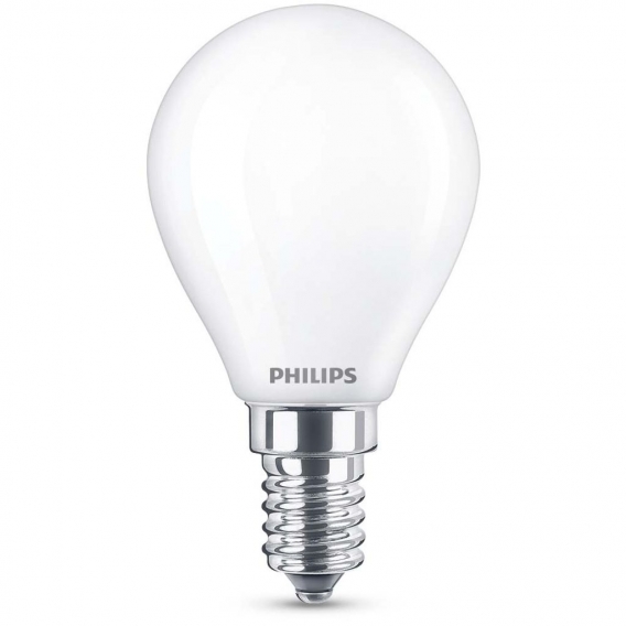Philips LED Lampe ersetzt 40W, E14 Tropfenform P45, weiß, neutralweiß, 470 Lumen, nicht dimmbar, 1er Pack