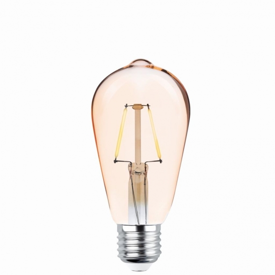 10x Forever Light LED Birne Filament E27 ST64 4W 230V 2200K 400 Lumen COG Gold Reto Glühbirne Vintage-Stil
