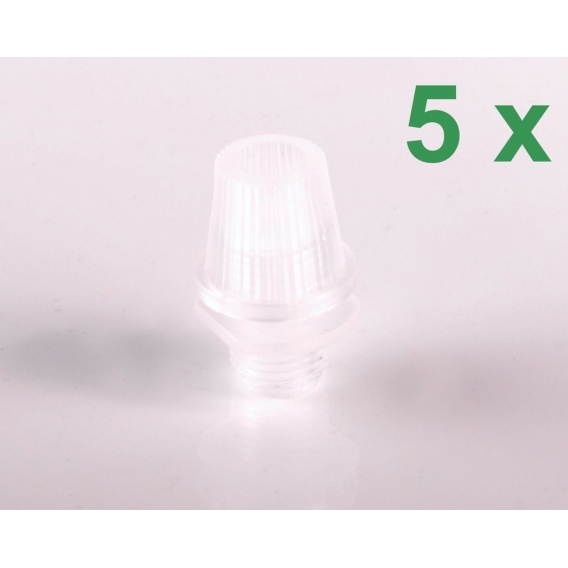5x Klemmnippel Zugentlastung Nippel Kabel Lampe M10 transparent klar