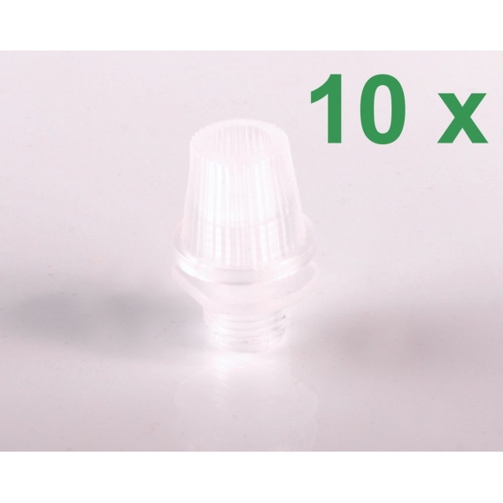 10x Klemmnippel Zugentlastung Nippel Kabel Lampe M10 transparent klar