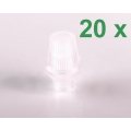 20x Klemmnippel Zugentlastung Nippel Kabel Lampe M10 transparent klar