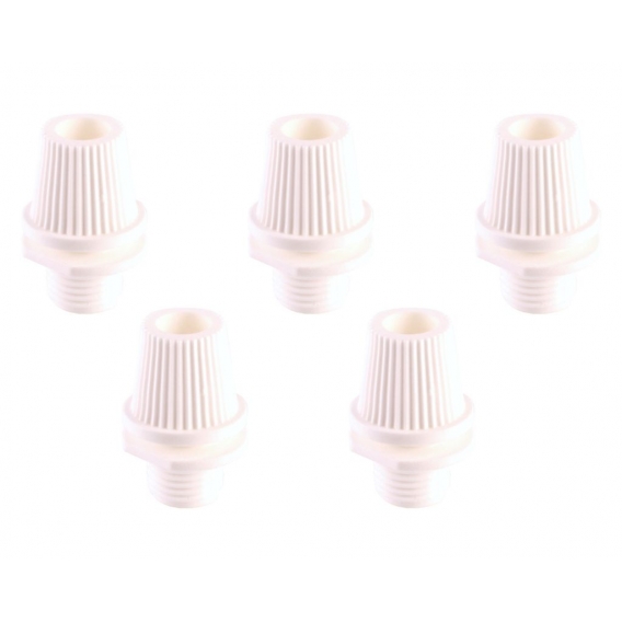5x Klemmnippel Zugentlastung Nippel Kabel Lampe M10 weiß