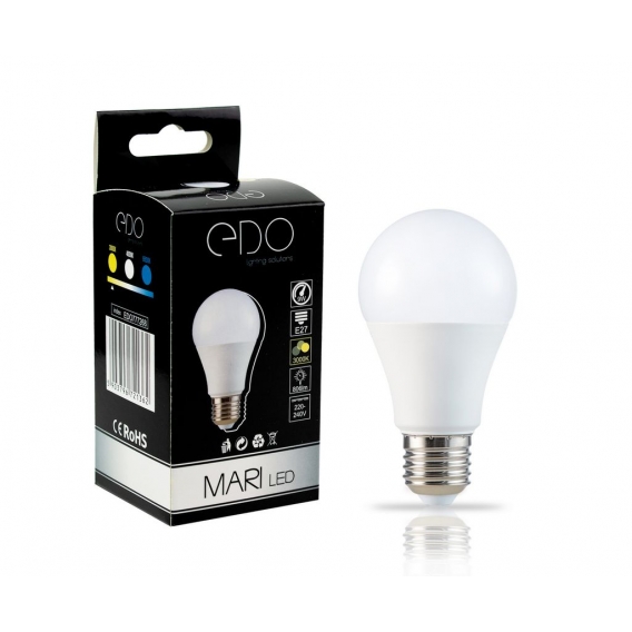 Glühbirne MARI EDO LED, Sockel E27, Leistung 9W, Lichtfarbe warmweiß 3000K, Lichtstrom 806lm