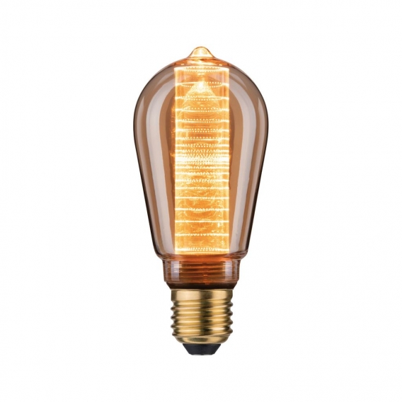 Paulmann LED E27 Leuchtmittel Innerglow in Gold ST64 3,6W 120lm Ringmuster