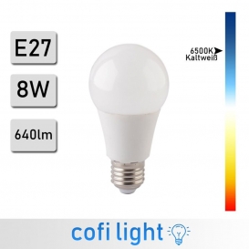 More about 1 Stück Forever Light E27 LED A60 8W Glühbirne Lampe 6000K Kaltweiß 640 Lumen Leuchtmittel Strahler Glühlampe