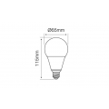 3 Stück LED Leuchtmittel E27 Sockel A65 | Lampe | Birne | Glühlampe | Licht | 13 Watt | dimmbar | 1300 Lumen | warmweiß (2700K)