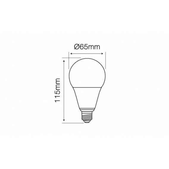 1 Stück LED Leuchtmittel E27 Sockel A65 | Lampe | Birne | Glühlampe | Licht | 13 Watt | dimmbar | 1300 Lumen | warmweiß (2700K)