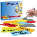 Awemoz® - 60 Magnetstreifen Beschreibbar – 7.5 x 2.5 cm – 6 Farben - Scrum & Kanban - Beschreibbare Magnete - Für Whiteboard, Ma