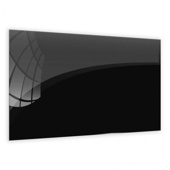 ALLboards Glasboard Magnetisch Schwarz 80x60cm, Rahmenlos, Glastafel, Magnettafel, Gehärtetes Glas