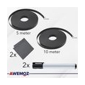 Awemoz® 261 Beschreibbare Magnete & Zubehör MEGA set - Scrum & Kanban - Magnetstreifen Beschreibbar - Für Whiteboard, Magnettafe