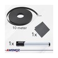 Awemoz® 185 Beschreibbare Magnete & Zubehör MEGA set - Scrum & Kanban - Magnetstreifen Beschreibbar - Für Whiteboard, Magnettafe