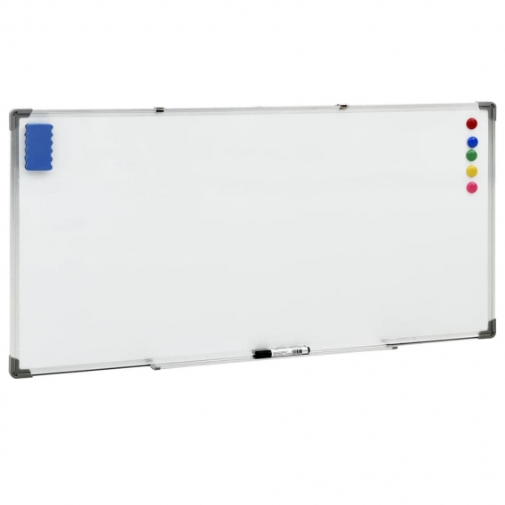 vidaXL Magnetisches Whiteboard Weiß 110x60 cm Stahl