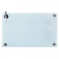 Magnetwand Whiteboard Glasmagnettafel 100x60CM Glasboard Board Pinnwand Weiß Magnete Wandtafel Zubehör Glasmagnettafel Planer Gl