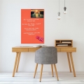 Glas-Magnettafel Orange 60x90 Pinnwand Wand mit Zubehör Whiteboard Küche Büro