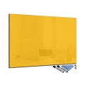 Glas-Magnettafel Gelb 70x100 Pinnwand Wand mit Zubehör Whiteboard Küche Büro