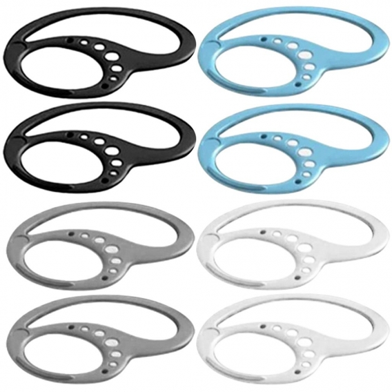 4 Paar Kopfhörerhalter Leichte Tragbare Sport-Ohrhörerhaken mit Zwei Löchern aus Silikon （4 Farben）