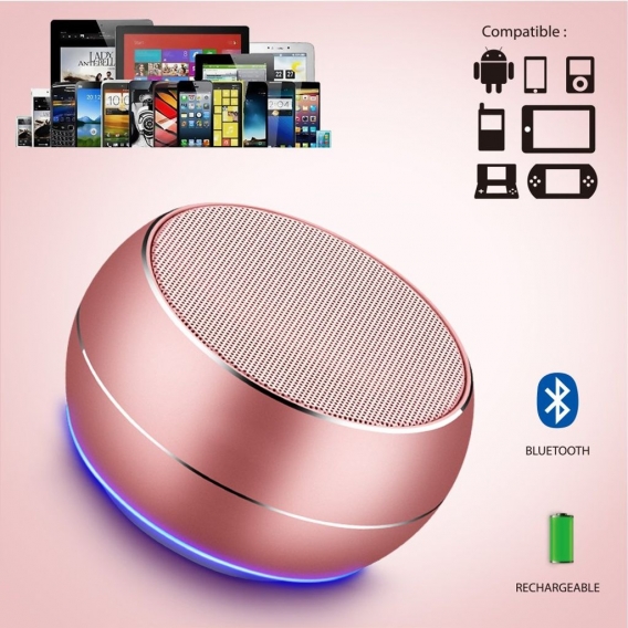 Drahtloser Bluetooth-Lautsprecher - Mini-LED Beste tragbare Multifunktions-Stereo-Bluetooth-Lautsprecher für den Außen- und Auße