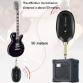 Guitar Wireless Transmitter Receiver System - Wiederaufladbares Transmitter Receiver Set, 50M Übertragungsbereich für E-Gitarren