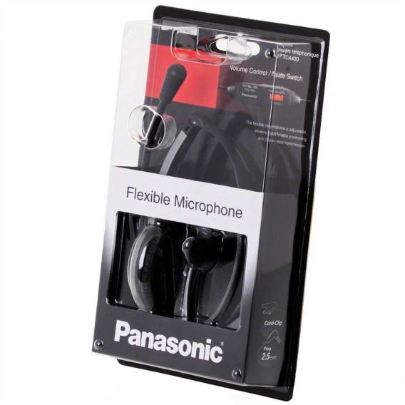 Panasonic RP-TCA430E-S, monophon, Kopfband, Grau, verkabelt, 2.5 mm (2/32"), 1.2 m