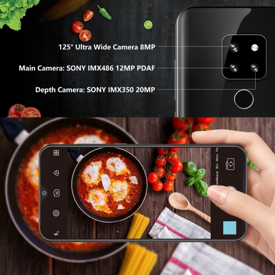 CUBOT P30 Smartphone ohne Vertrag 4G Handy Dual SIM, 6.3" FHD+ Display mit 4000mAh Akku, 4GB Ram + 64GB Rom, Vier Kameras, Andro