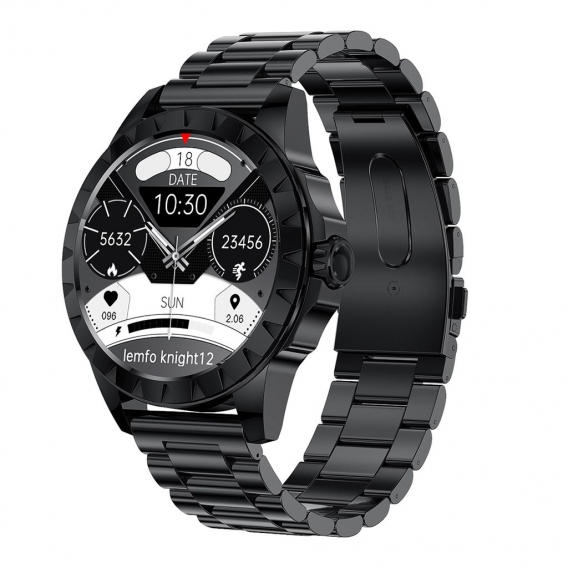 LEMFO LEMZ Smart Watch 1,39'' AMOLED Full-Touchscreen 454*454 Aufloesung BT Anruf/Musik PPG+EKG Monitor 16 Sportmodus Kompass At