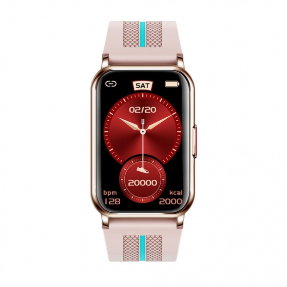 H76 Smart Uhr für Männer Frauen, IP68 Wasserdicht, fitness Tracker Sport Digitale Uhr Smartwatch für Android/iOS Handys Farbe Ro