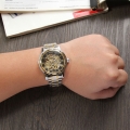 Gewinner Maenner Luxus Edelstahl Band Uhren Laessige Mechanische Skeleton Uhr Mode Handaufzug Armbanduhr