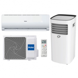More about Haier Klimaanlage Geos Plus + Inverter 3,5KW 12000Btu A++/A+ R32 WIFI mit Diloc 9000 BTU mobiles Klimagerät