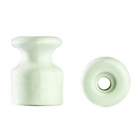 Weißes Porzellan Gambarelli Isolatoren Durchmesser 16mm 01210