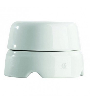 Gambarelli Dose aus weißem Porzellan 100mm 01520