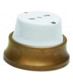 Bipass-Steckdose aus Porzellan und Messing Gambarelli 31.200.00