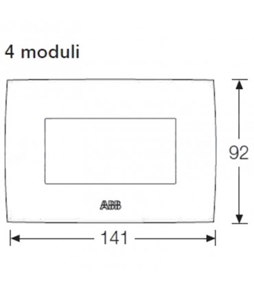 Abb Chiara Platte 4 Module weiß 2CSK0401CH