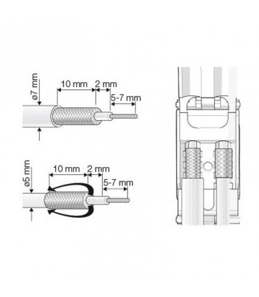 Abb Mylos SAT-Steckdose und F-Konnektor  2CSY1140MS