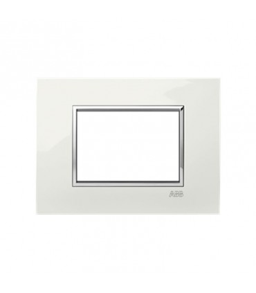 Abb Abdeckrahmen Square Lucent weiß 3 Module 2CSY230435R0301